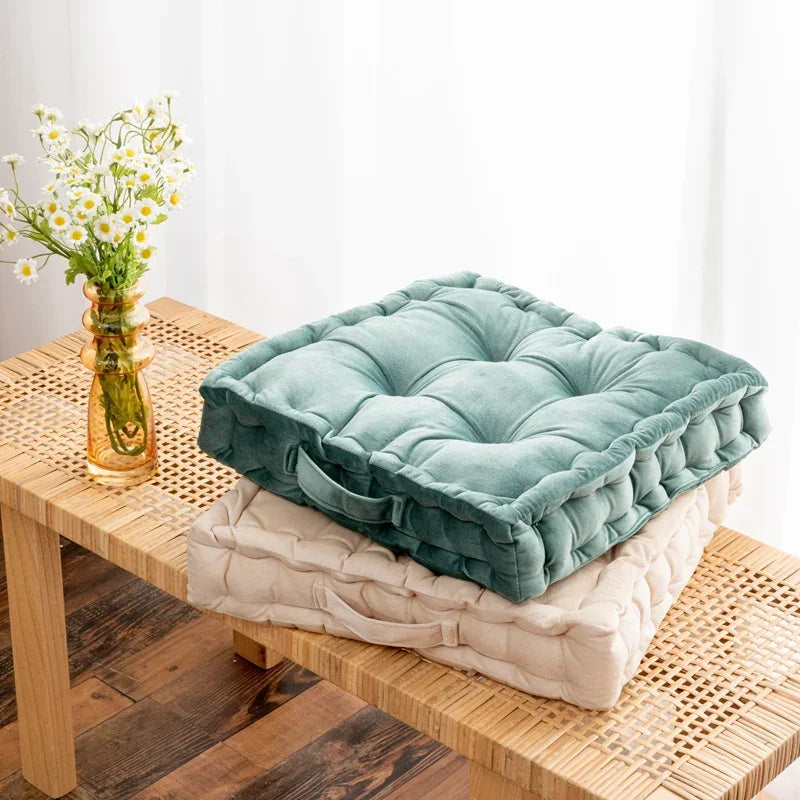 Modern Square Floor Cushion – Soft Cotton-Filled Seat Pad