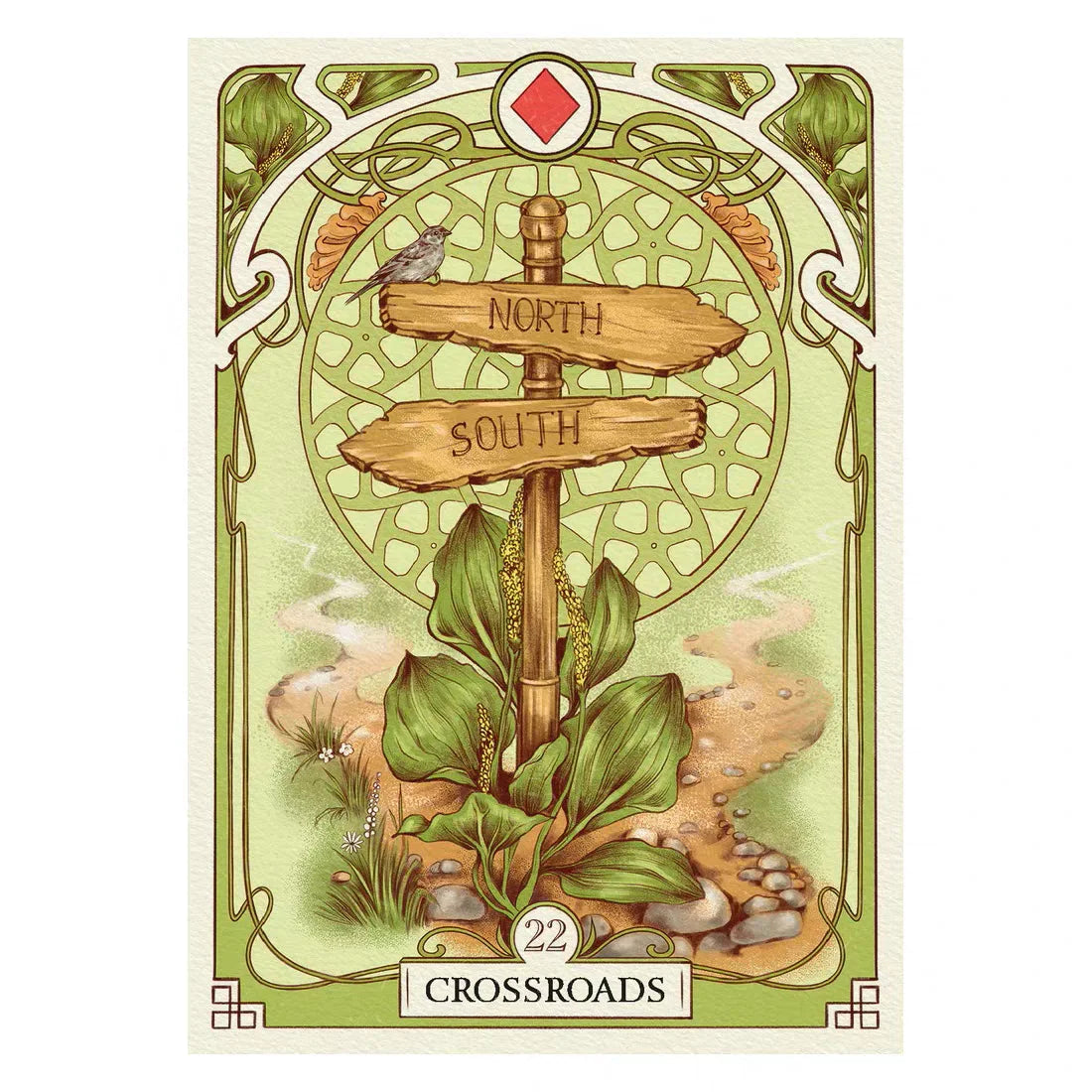 Romantic Lenormand Oracle Card Deck – Art Nouveau Floral Design
