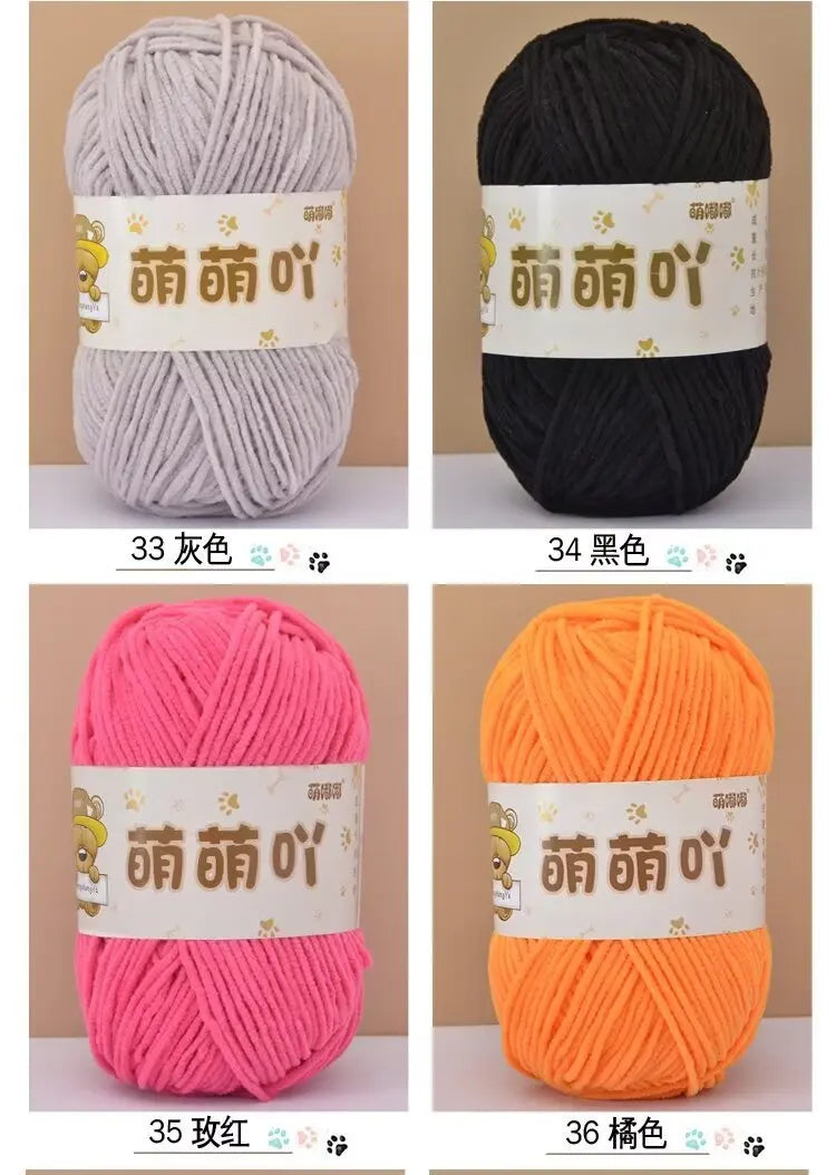 Soft Chenille Yarn for Crocheting and Knitting