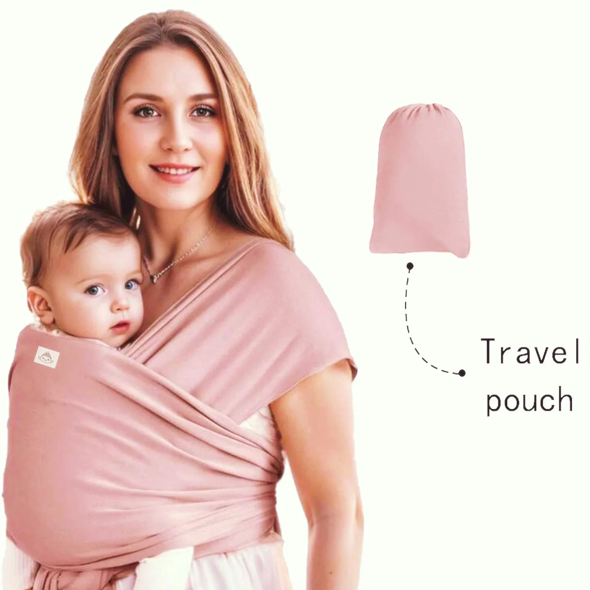 Knitted Fabric Baby Carrier for Front Carrying, Sleeping & On-the-Go Comfort