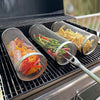 Stainless Steel Rolling Grill Basket for Outdoor BBQ