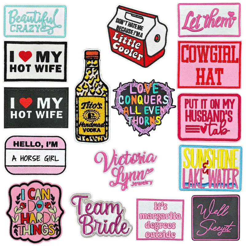 Embroidered Iron-On Patch with Cute Emblem Design