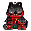 Soccer Star Backpack Set for Kids with Lunch Bag & Pencil Case