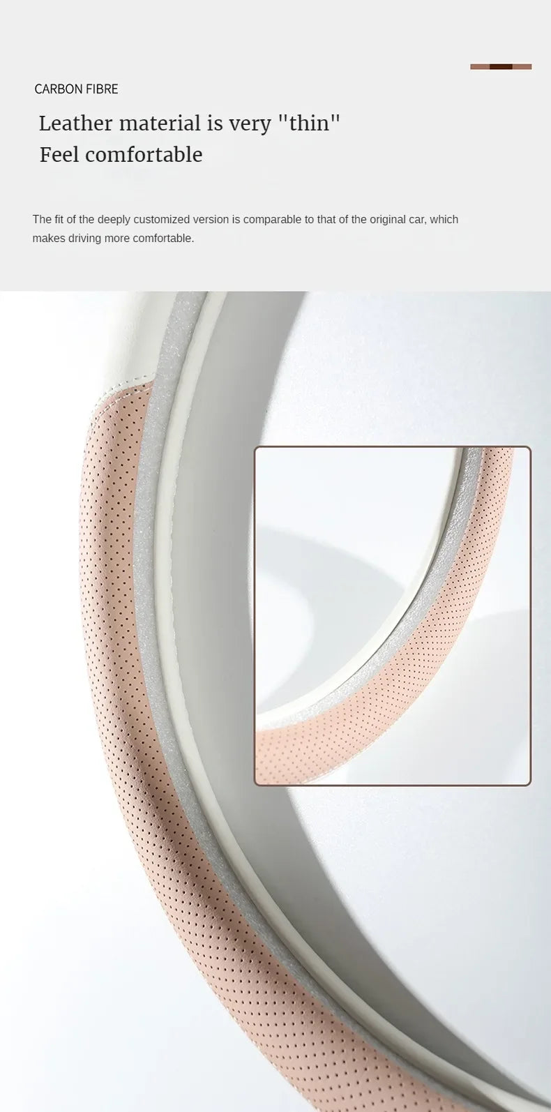 Perforated Nappa Leather Steering Wheel Cover