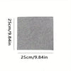 A square gray microfiber cleaning cloth measuring 25cm by 9.84in.