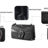 Women's Snake Print PU Leather Crossbody Bag with Chain Strap