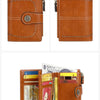 Vintage RFID-Blocking Tri-Fold Wallet with Ample Storage