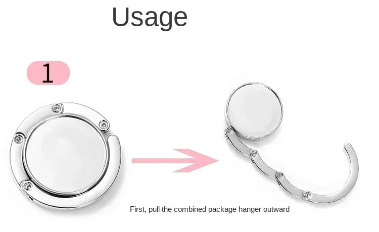 Foldable Table Bag Hook – Durable Purse Hanger for Any Surface
