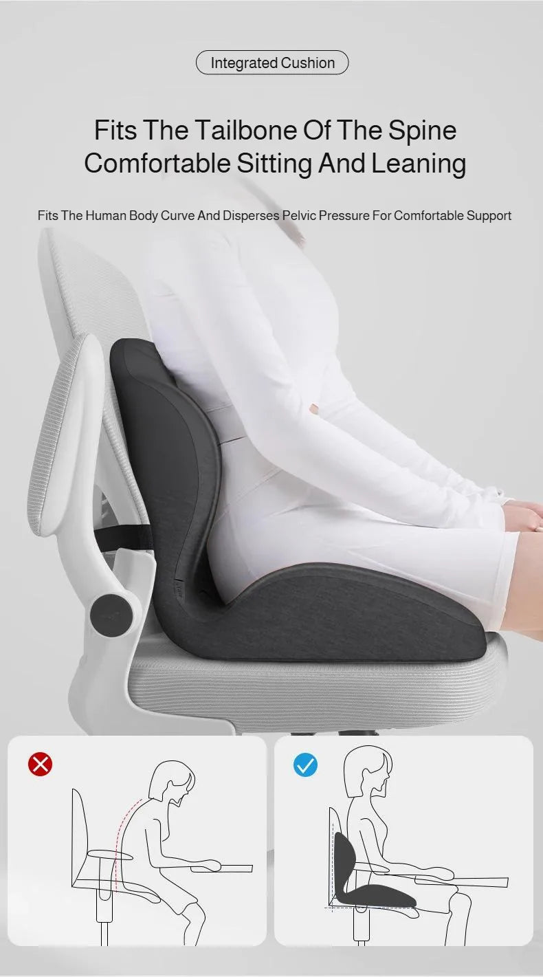 Ergonomic Shell Seat Cushion and Backrest Set