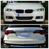Front and rear views of a white car showing universal chrome door edge guard trim strips.