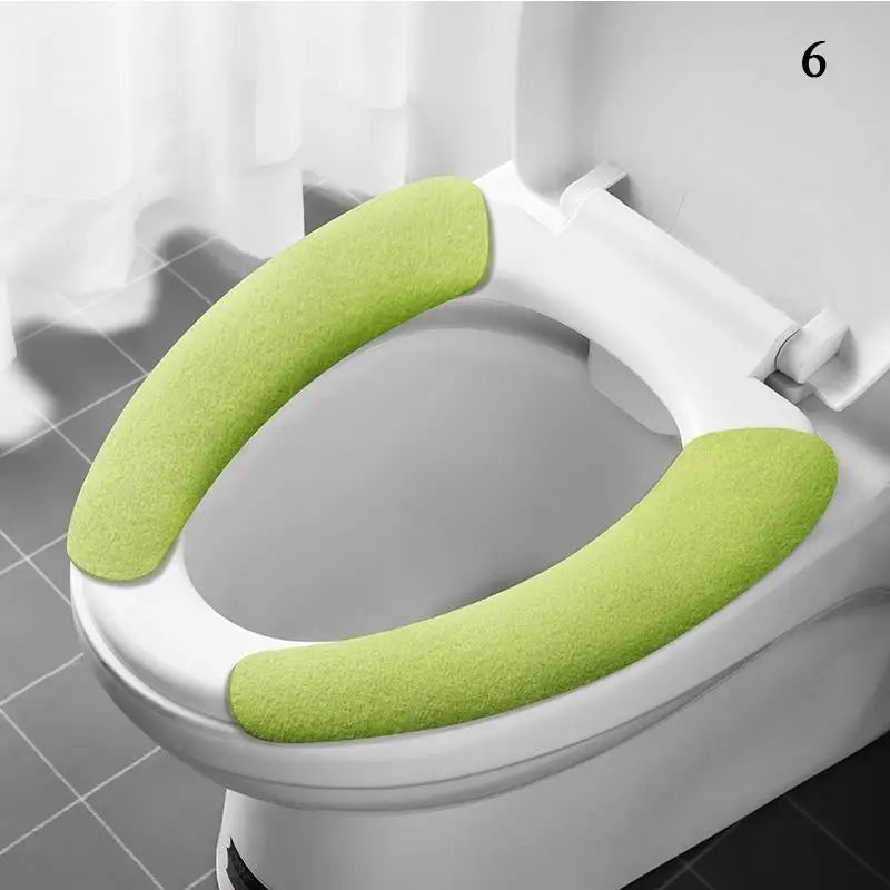 Plush Non-Slip Toilet Seat Cover Set – Washable & Eco-Friendly