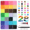 Mixed Color Resin Rhinestone Set with AB Finish – 24/28 Grid Flatback Drills for Crafting & Decoration
