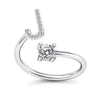 Initial Letter Ring with Zircon Accent