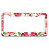 Floral Aluminum License Plate Frame with Slim Design