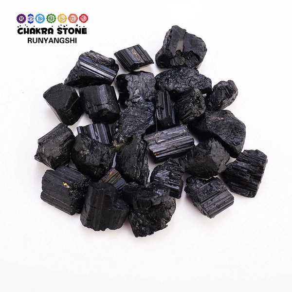 Natural Black Tourmaline Raw Stone Specimen