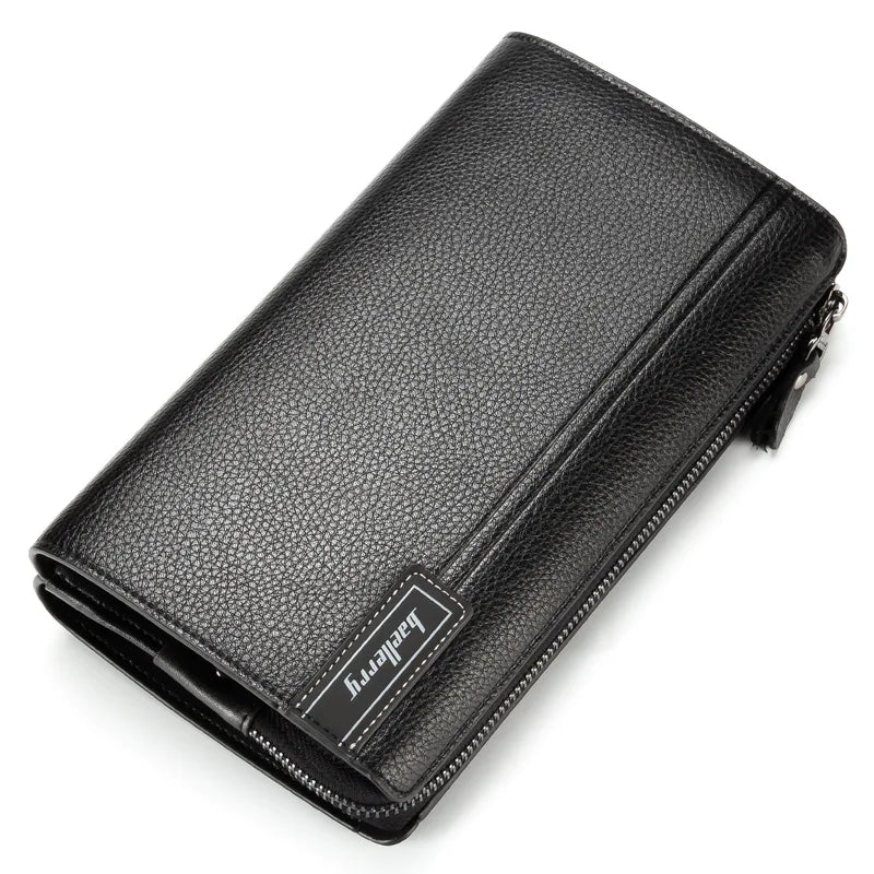 Premium Men's Business Handbag with Large Capacity and Zipper Closure