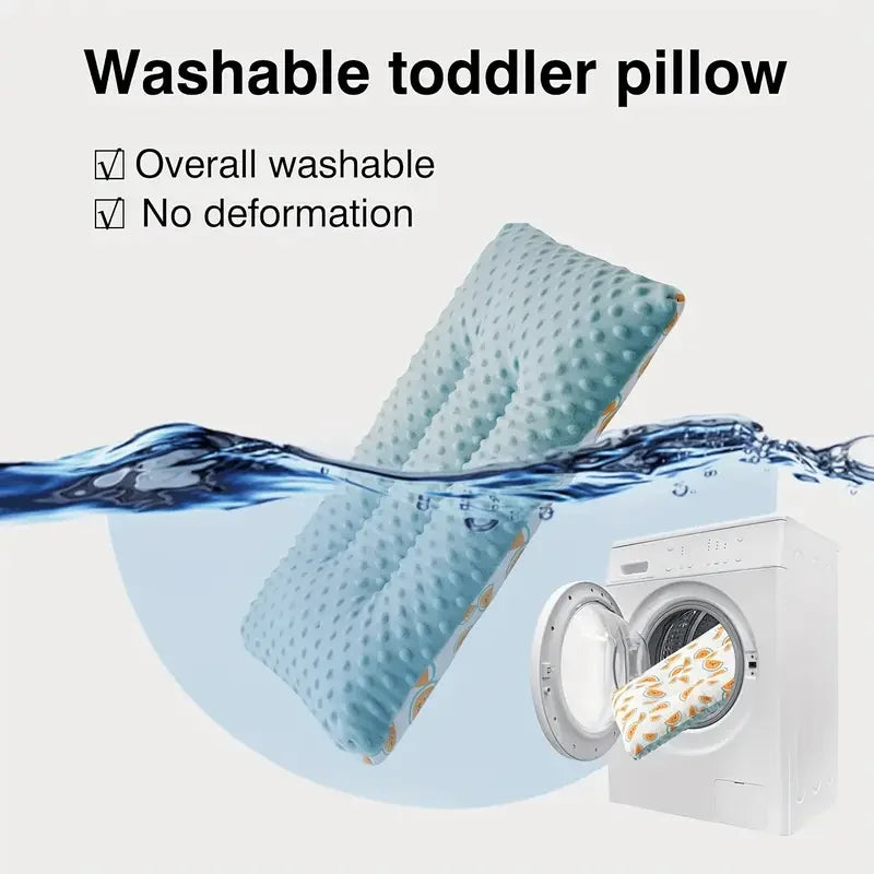 Reversible Baby Pillow with Cartoon Animal Patterns