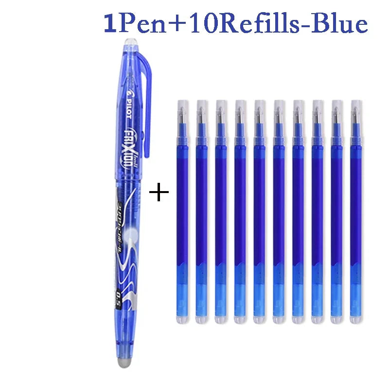 Erasable Gel Pen Refill Set - 0.5mm Tip (Blue, Black, Red)