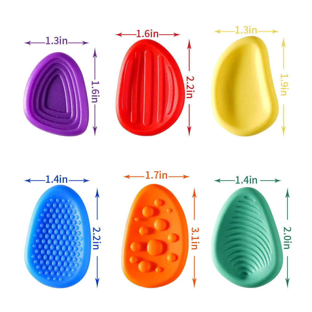 Sensory Texture Worry Stones – Calming Fidget Set for Stress Relief