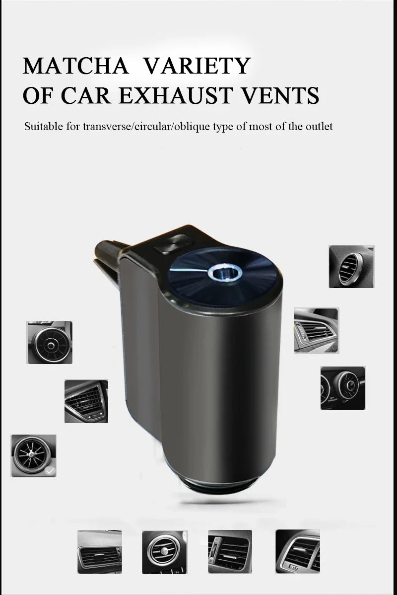 Rechargeable Car Aroma Diffuser with 3-Level Mist Control