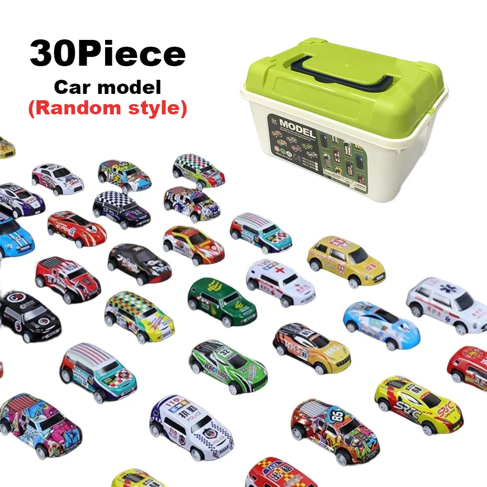 48-Piece Die-Cast Racing Car Set with Storage Case