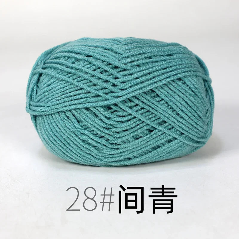 4-Ply Soft Cotton Blend Yarn for Knitting and Crochet