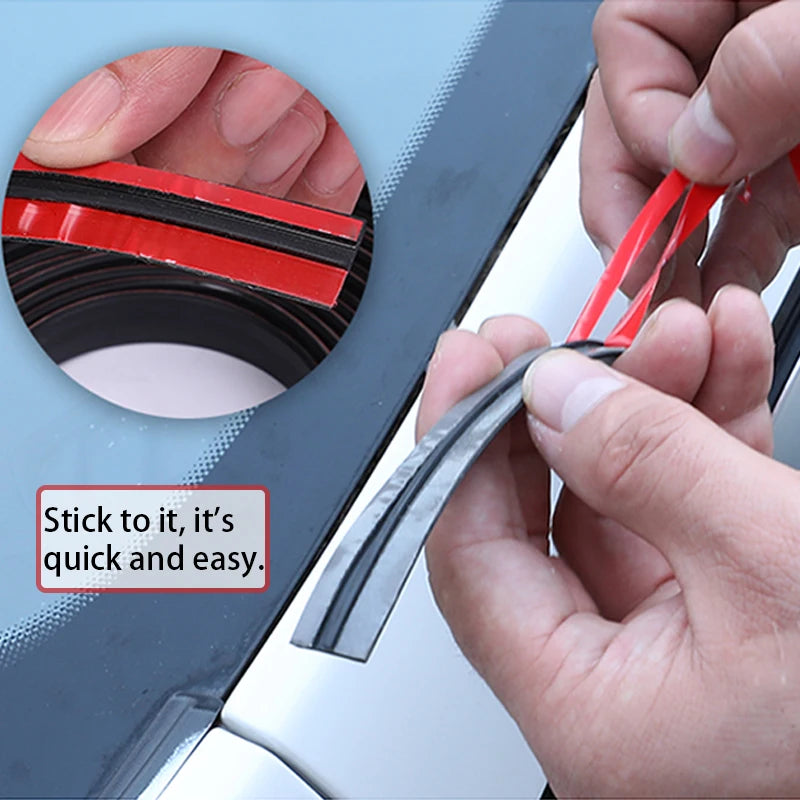 Rubber Car Door & Window Sealing Strip — Soundproof & Weatherproof Edge Protection