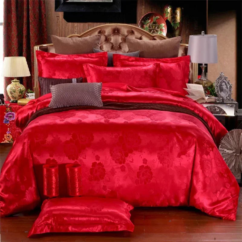 Silver Royal Luxury Duvet Cover Set with Pillowcases