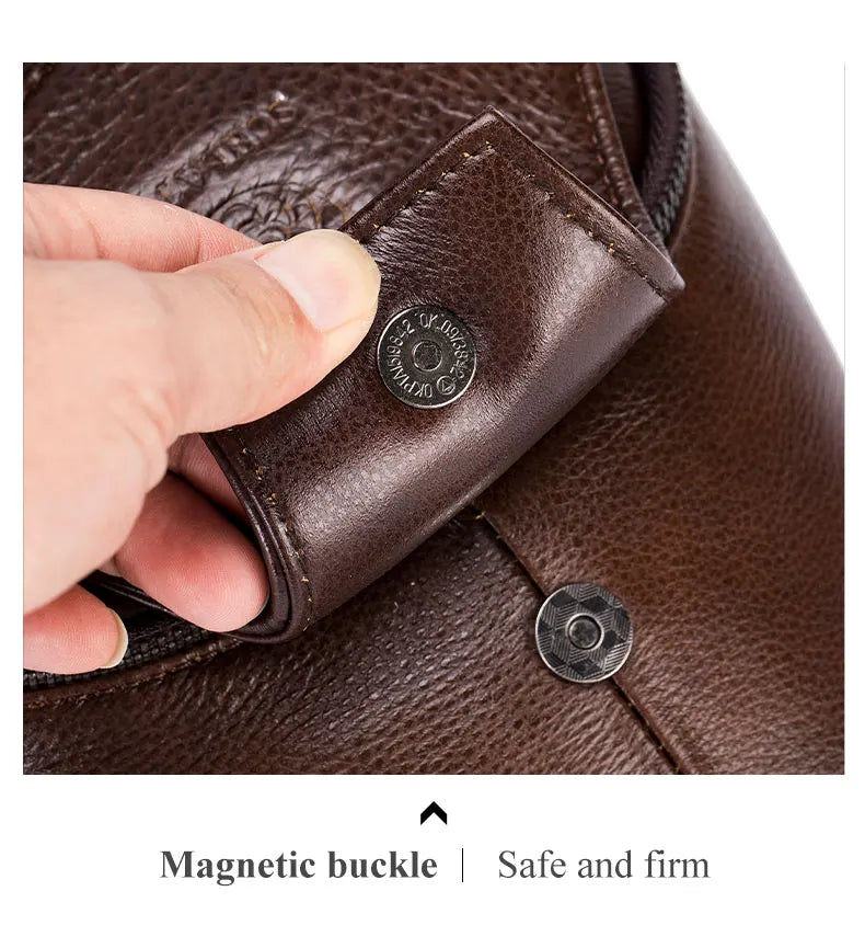 Vintage Genuine Leather Crossbody Bag for Men