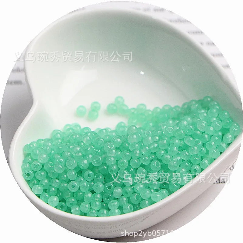 Jade Ice Glass Rice Beads for Jewelry Making