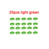 20 pieces of light green fuzzy wiggly worm magic trick with an invisible string