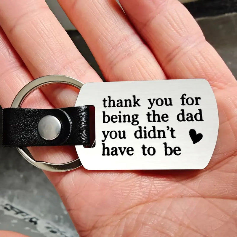 Elegant Stepdad Keychain