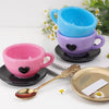 Heart-Shaped Teacup & Saucer Silicone Mold with Handle
