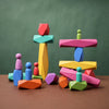 Wooden Rainbow Stacking Stones – Montessori Balancing Blocks for Kids