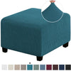 Stretchable Jacquard Footrest Ottoman Cover
