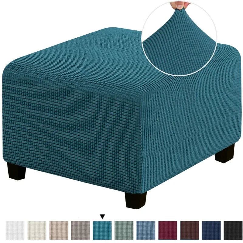Stretchable Jacquard Footrest Ottoman Cover