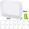 Clear PVC travel makeup and toiletry organizer bag with a zipper and multiple compartments
