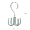 Rotatable 4-Hook Multi-Purpose Organizer Hook