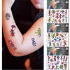 A collection of temporary Spidey and Friends tattoos featuring various characters for kids' parties