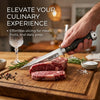 Versatile Kitchen Knife with Wooden Handle and Leather Sheath