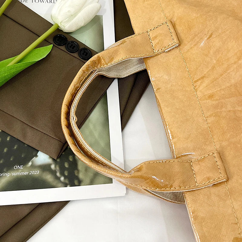 Clear PVC Tote Bag with Letter Print