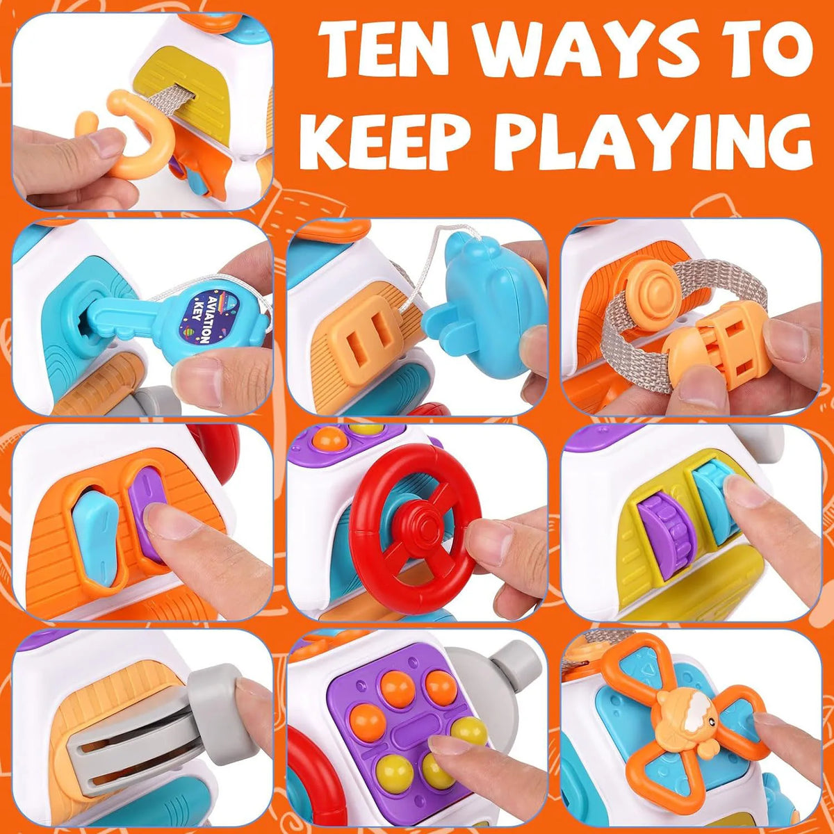 Montessori Busy Cube - Sensory Activity Toy for Toddlers