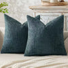 Chenille Knitted Throw Pillow Covers (Set of 2) – Soft Solid Color Cushion Cases for Sofa, Chair, and Car