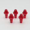 A set of five red replacement drivers for a Battling Top, packaged as a 5-pack.