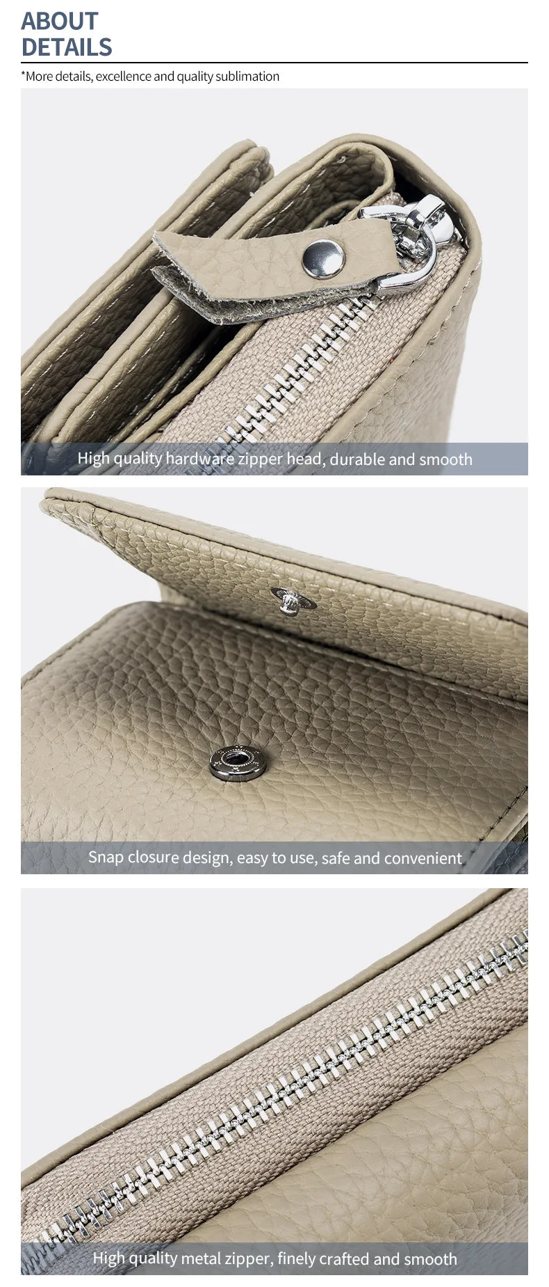 Genuine Leather Mini RFID Wallet for Women