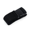 Black adjustable polyester luggage strap with a buckle for suitcase security