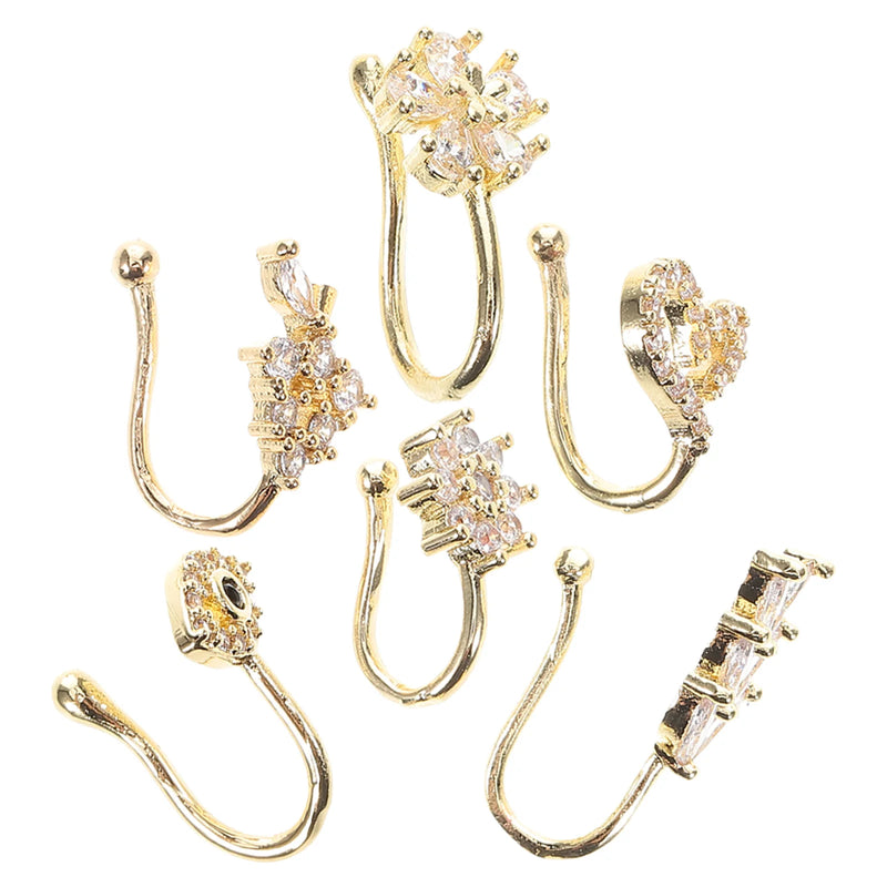6-Piece Non-Piercing Nose Cuff Set