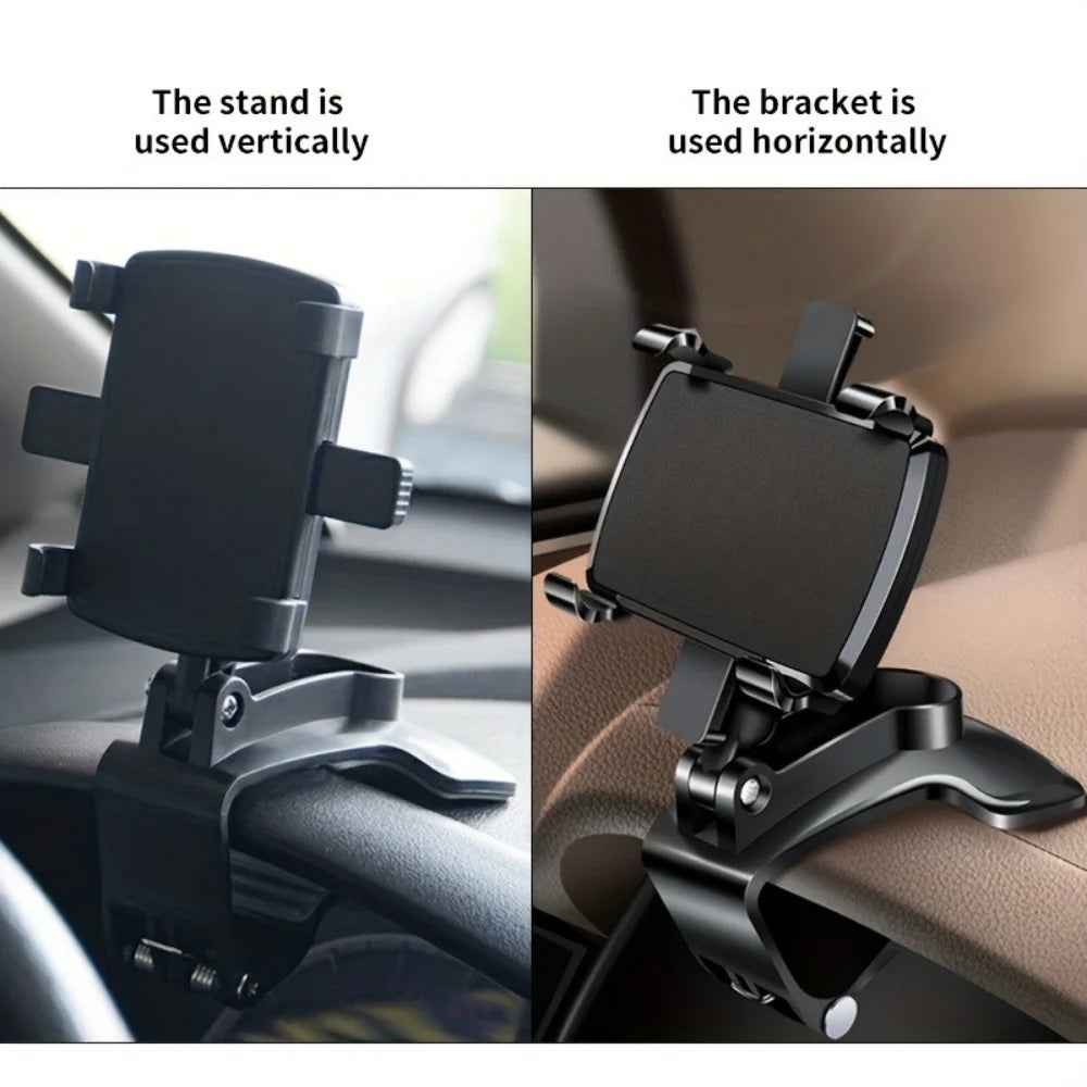 360° Rotating Car Phone Mount with Dashboard Clip