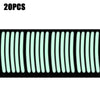 20 pieces of light green reflective wheel rim strips for vehicles