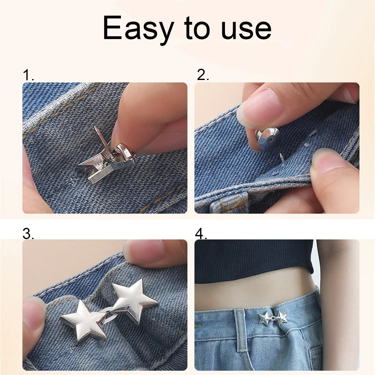 Adjustable Waist Tightener Buttons for Jeans and Pants